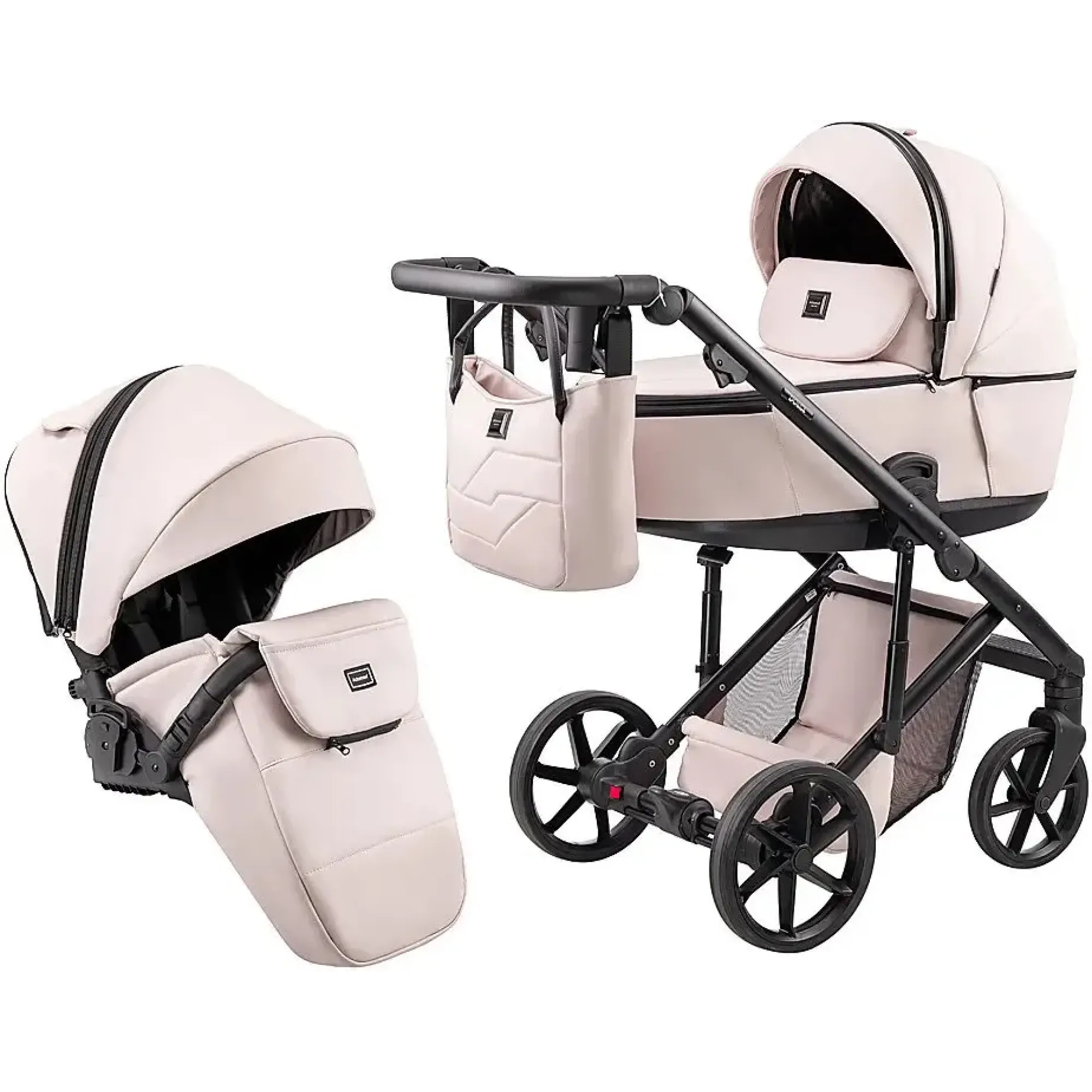 Коляска 2 в 1 Adamex Dolce Eco SA-15 рожевий пудра