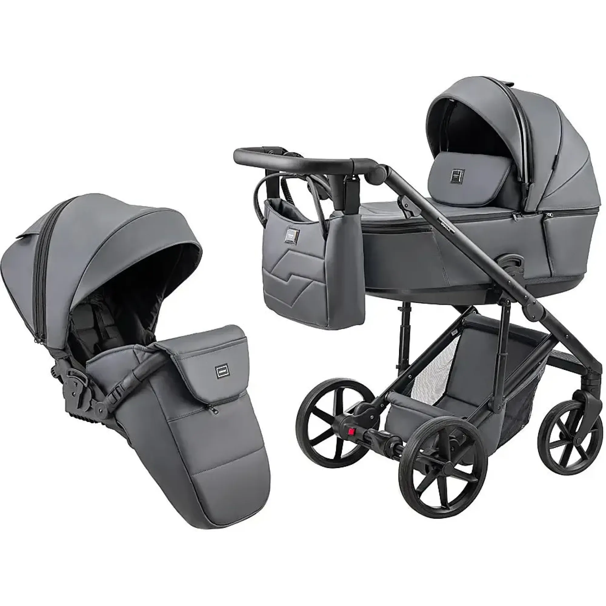 Коляска 2 в 1 Adamex Dolce Eco SA-5 графіт