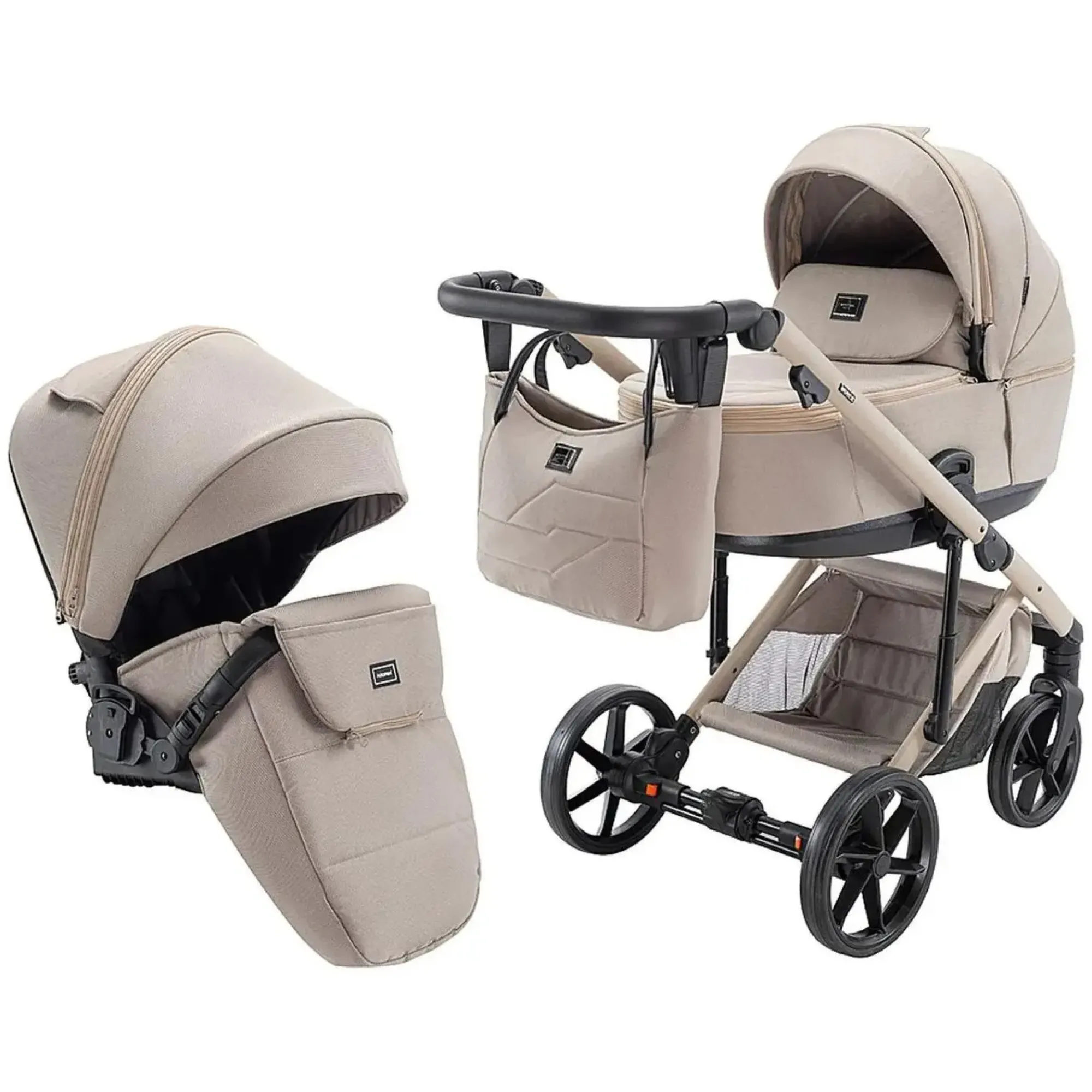 Коляска 2 в 1 Adamex Dolce Natura 4 cappuccino