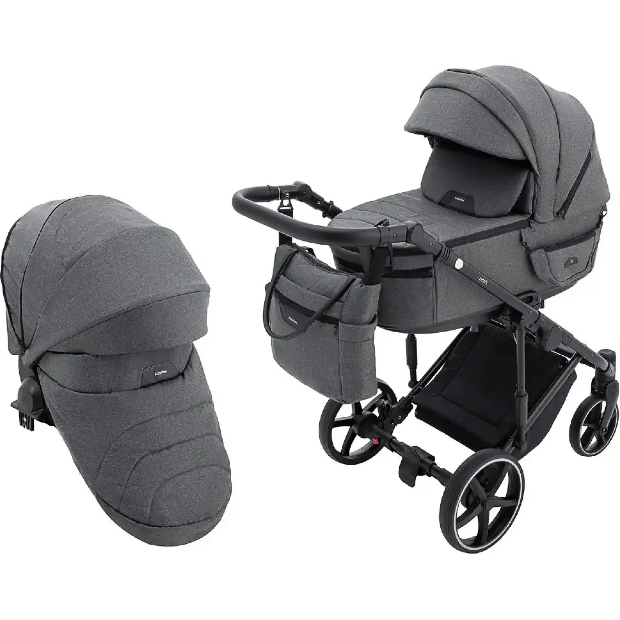 Коляска 2 в 1 Adamex Zico Tip TK-57 графіт