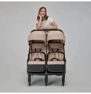 Прогулянкова коляска для двійні Adamex Alto Beige