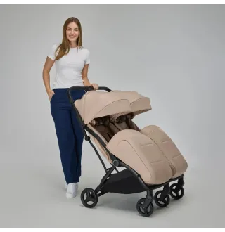 Прогулянкова коляска для двійні Adamex Alto Beige