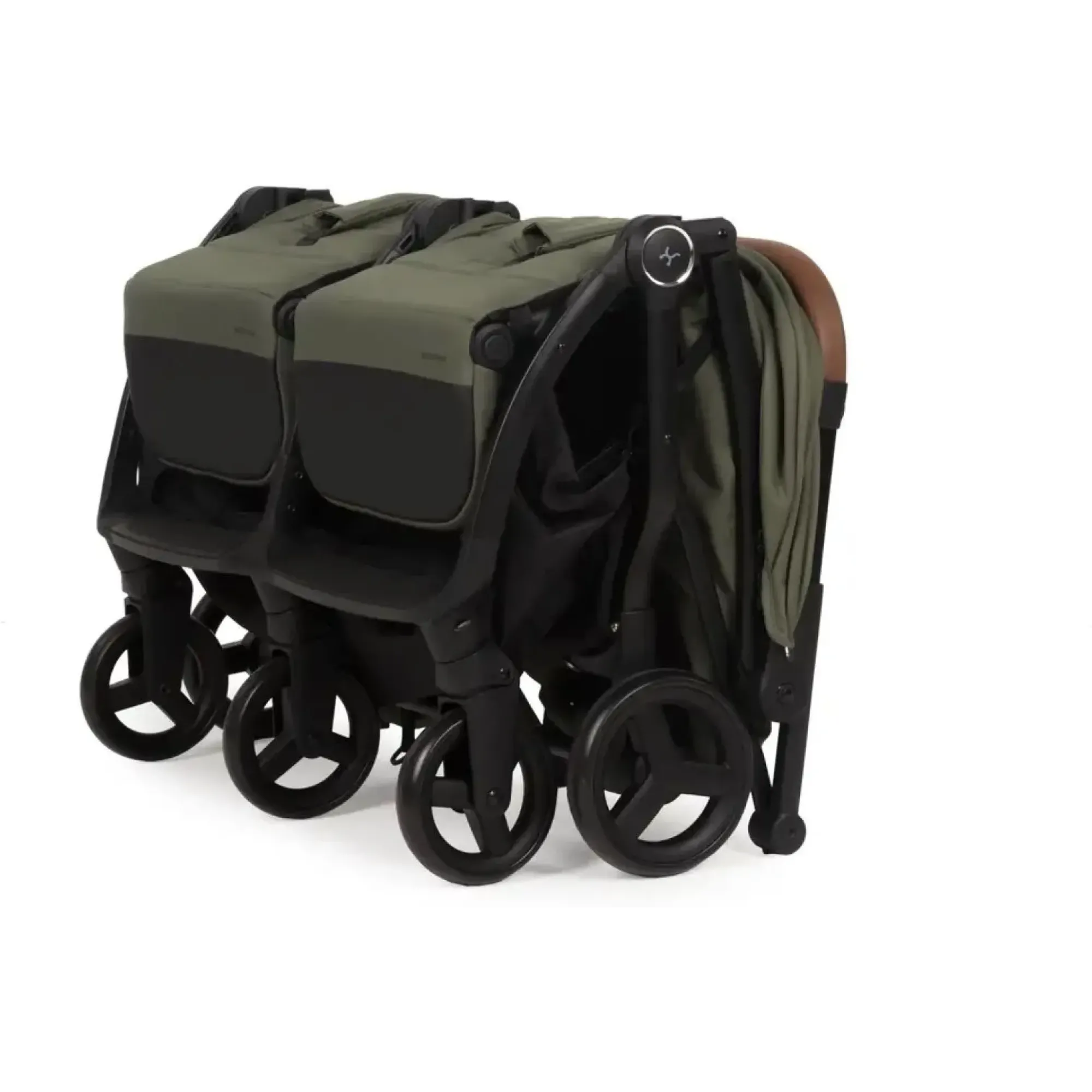 Прогулянкова коляска для двійні Adamex Alto Dark Green