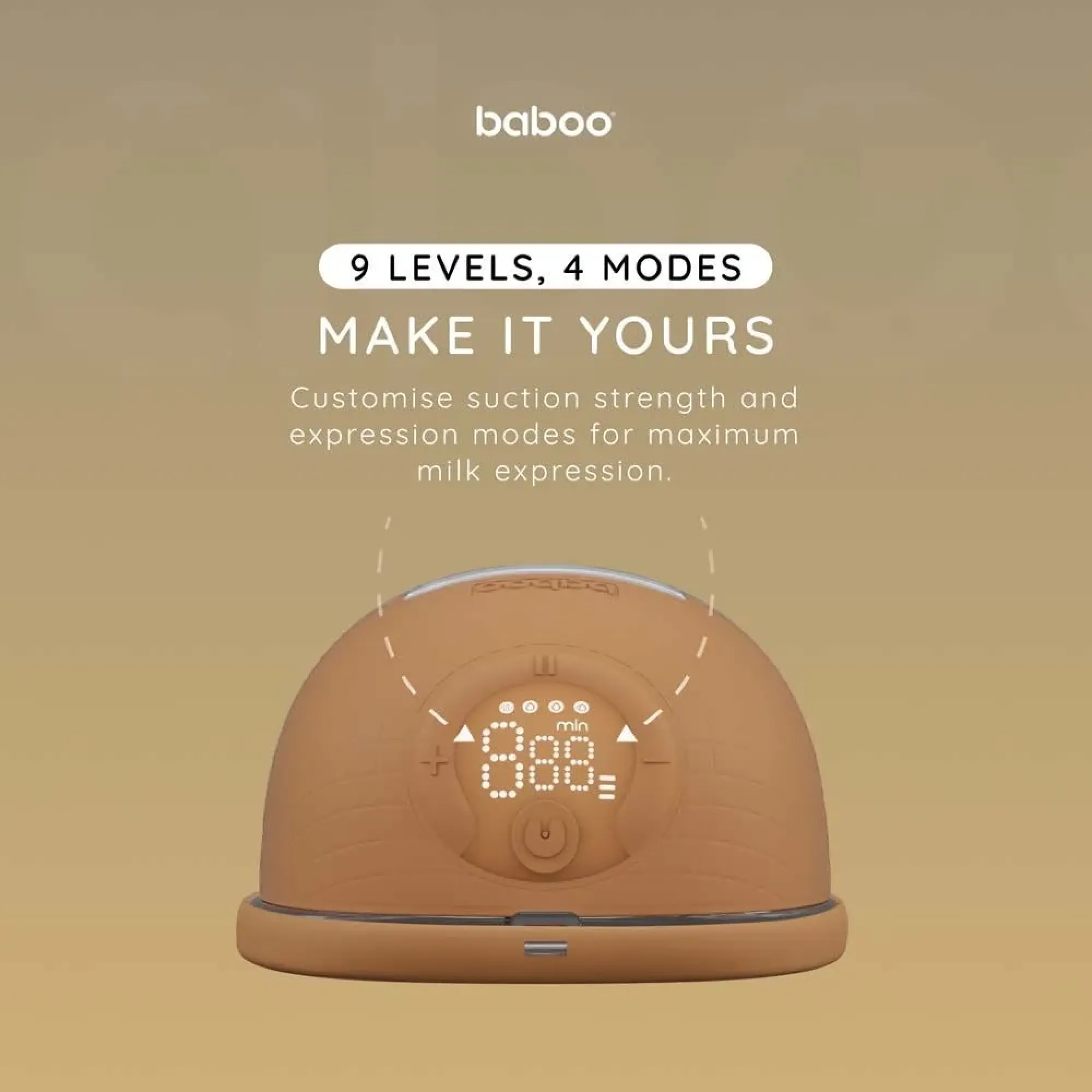Молоковідсмоктувач електричний портативний Baboo (какао)