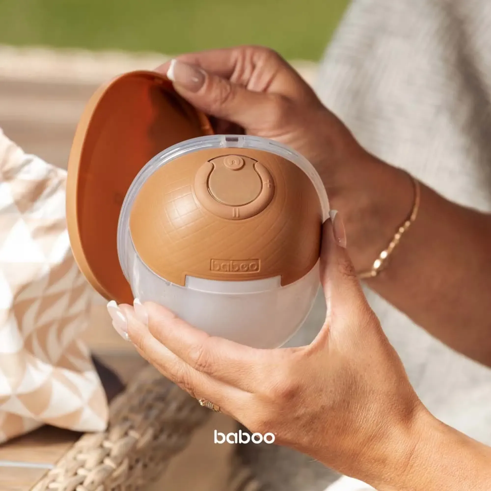 Молоковідсмоктувач електричний портативний Baboo, 2 шт (какао)