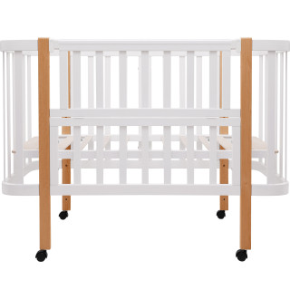 Ліжко Babyroom Місяць 120x60 (в комплекті набір 80x60) білий / натуральний
