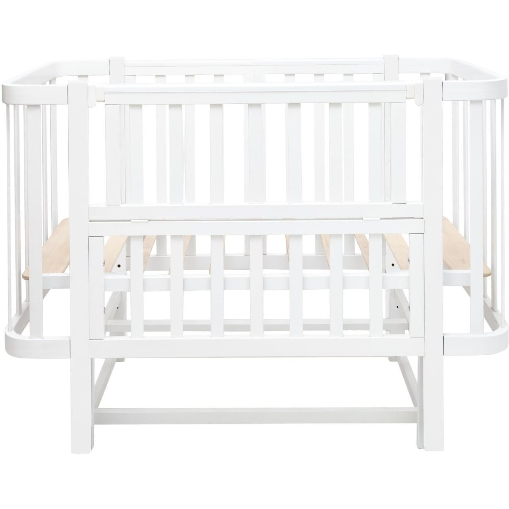 Ліжко Babyroom Місяць 120x60 (в комплекті набір 80x60) білий