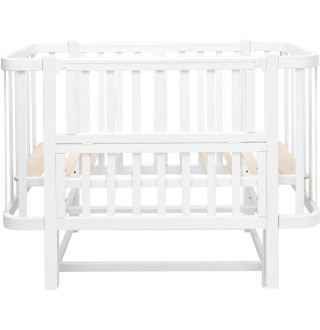 Ліжко Babyroom Місяць 120x60 (в комплекті набір 80x60) білий