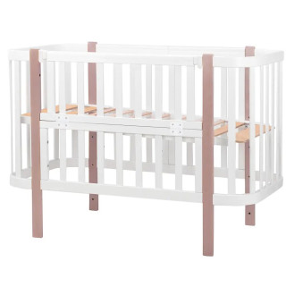 Ліжко Babyroom Місяць 120x60 (в комплекті набір 80x60) білий / капучино