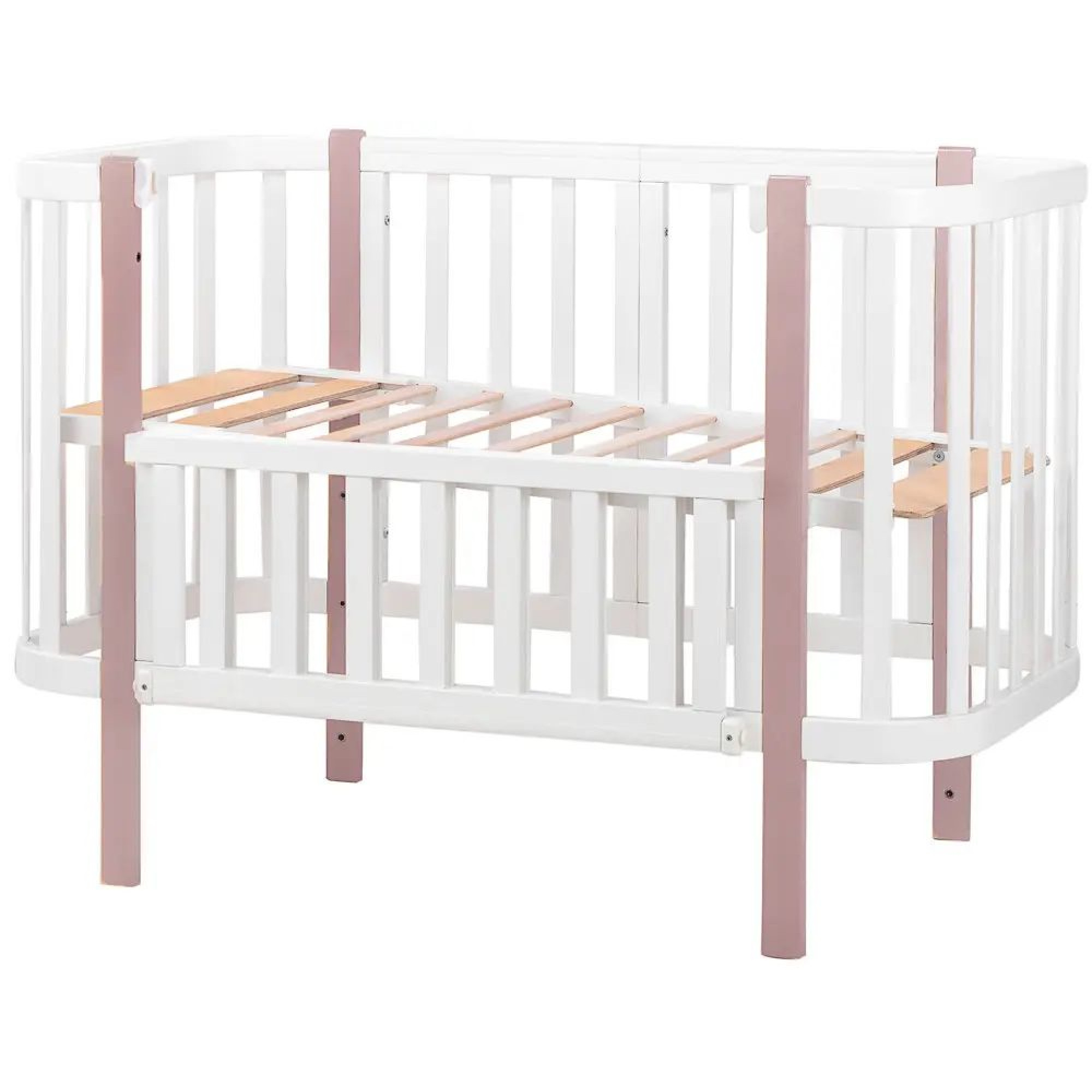 Ліжко Babyroom Місяць 120x60 (в комплекті набір 80x60) білий / капучино