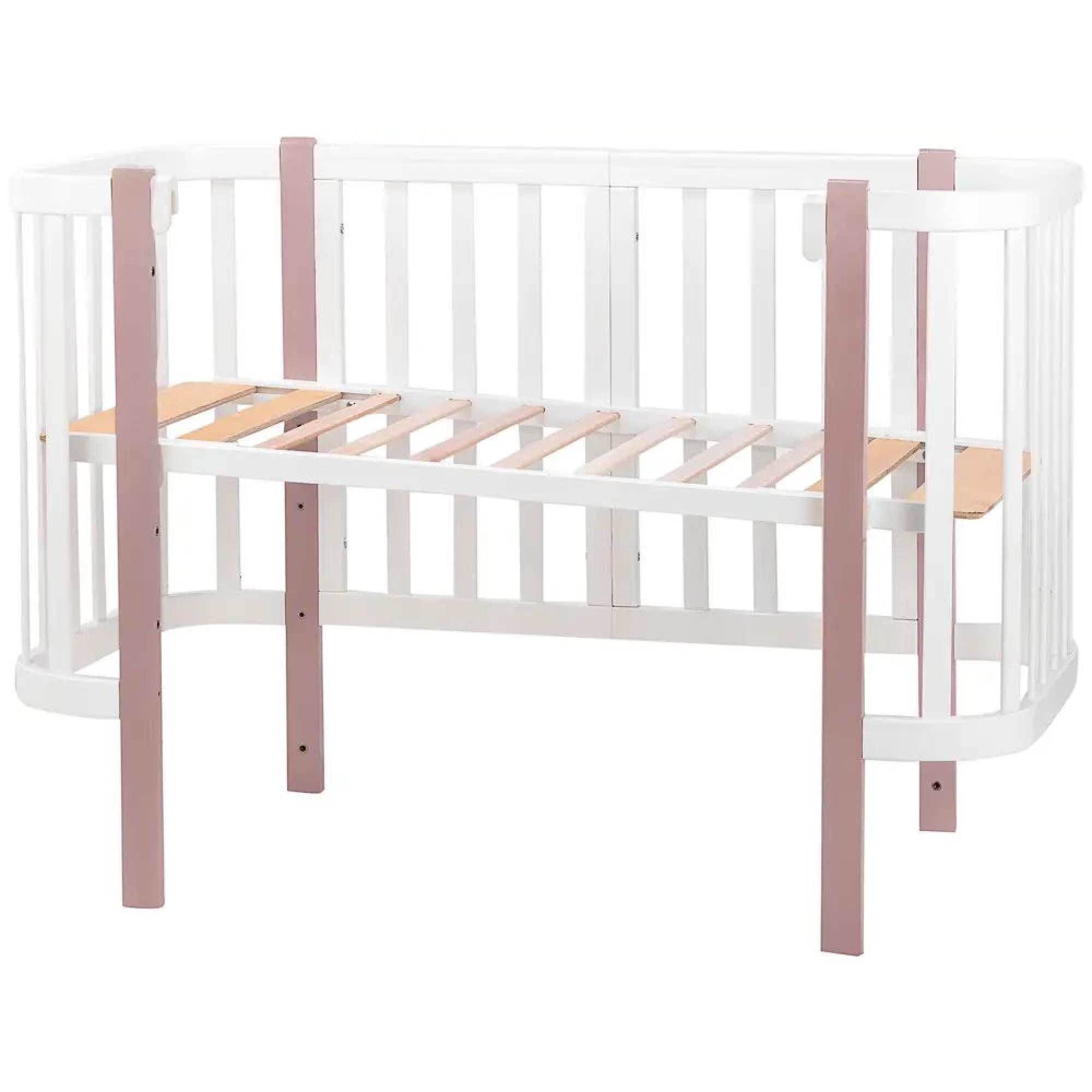Ліжко Babyroom Місяць 120x60 (в комплекті набір 80x60) білий / капучино