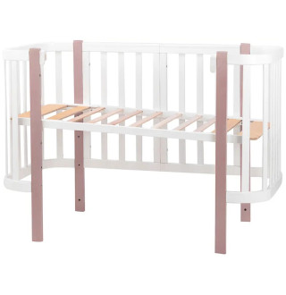 Ліжко Babyroom Місяць 120x60 (в комплекті набір 80x60) білий / капучино