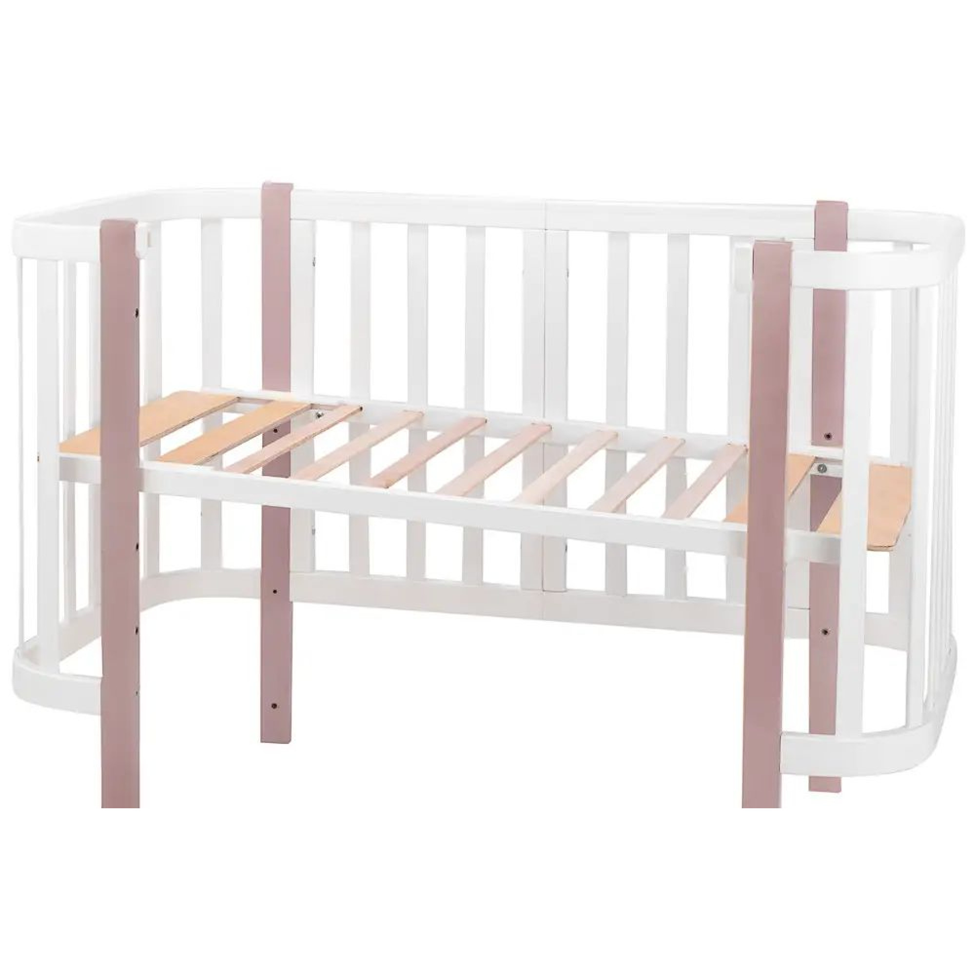 Ліжко Babyroom Місяць 120x60 (в комплекті набір 80x60) білий / капучино