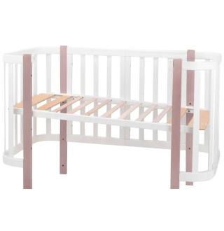 Ліжко Babyroom Місяць 120x60 (в комплекті набір 80x60) білий / капучино