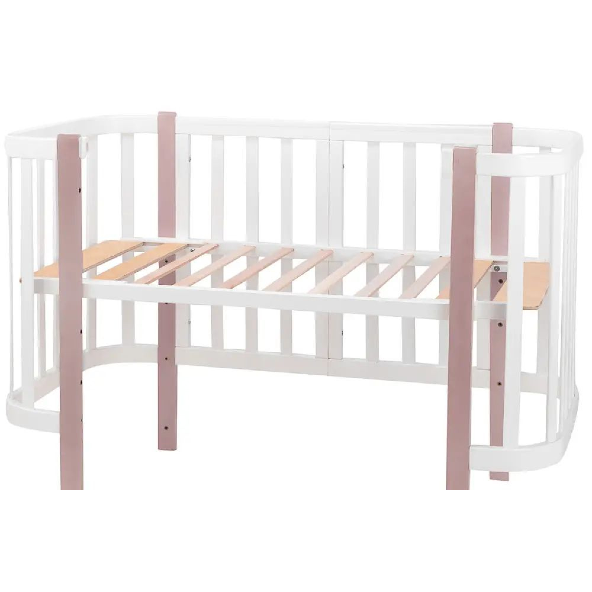 Ліжко Babyroom Місяць 120x60 (в комплекті набір 80x60) білий / капучино
