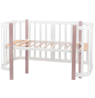 Ліжко Babyroom Місяць 120x60 (в комплекті набір 80x60) білий / капучино