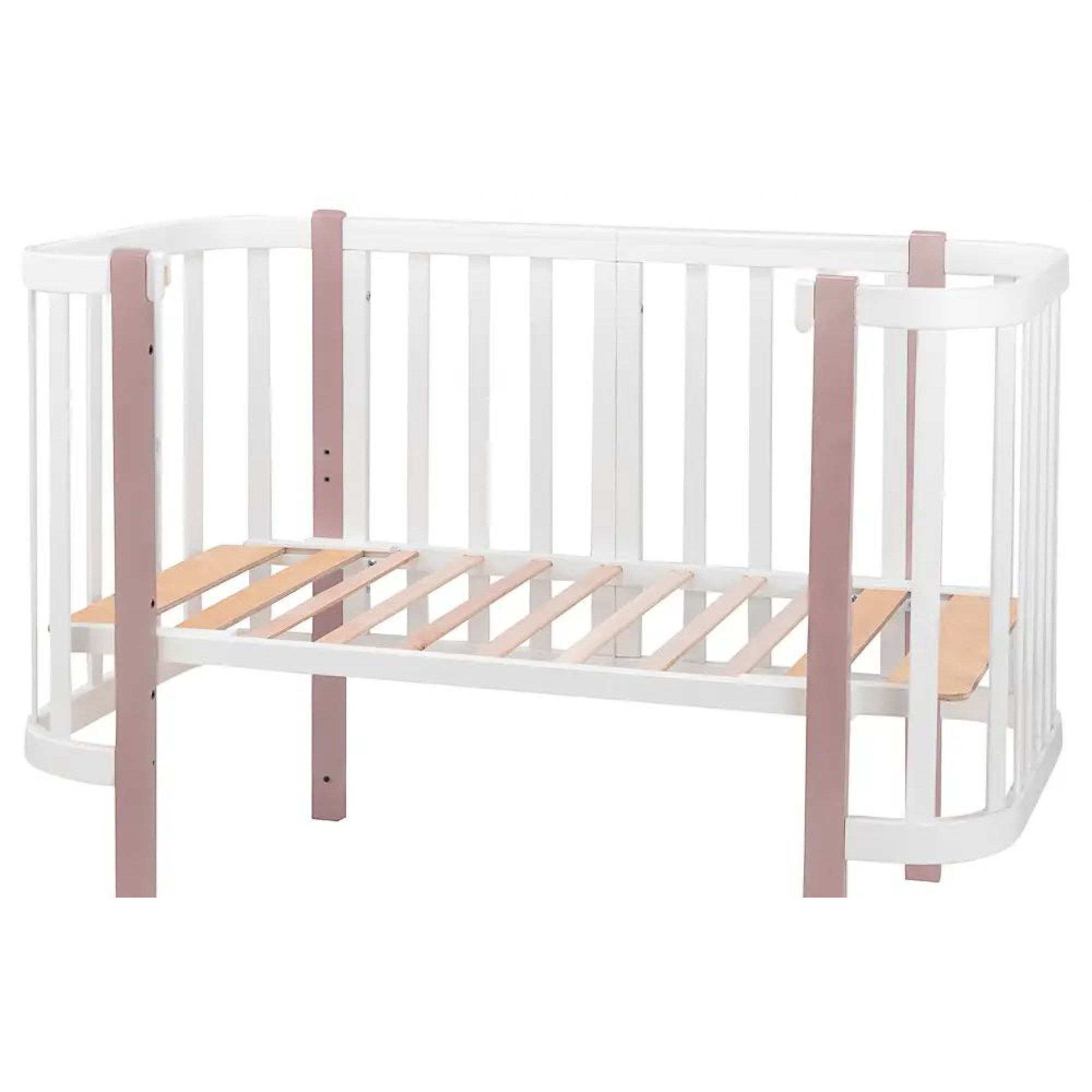 Ліжко Babyroom Місяць 120x60 (в комплекті набір 80x60) білий / капучино