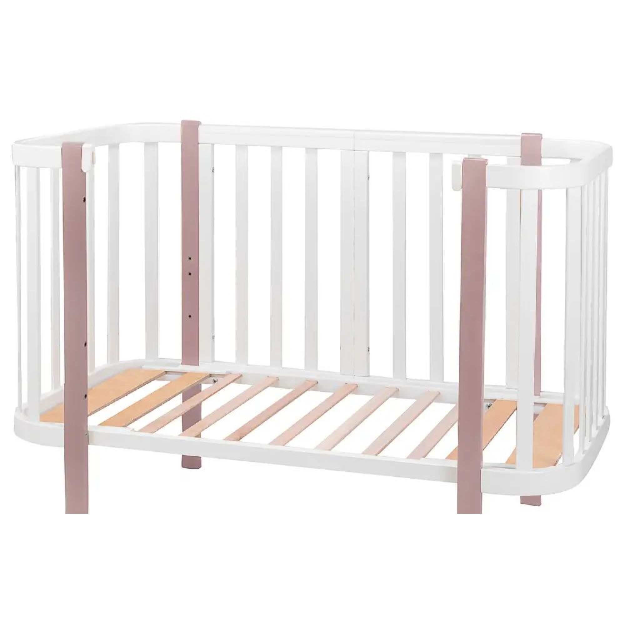 Ліжко Babyroom Місяць 120x60 (в комплекті набір 80x60) білий / капучино