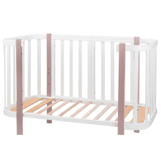 Ліжко Babyroom Місяць 120x60 (в комплекті набір 80x60) білий / капучино