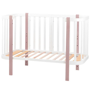 Ліжко Babyroom Місяць 120x60 (в комплекті набір 80x60) білий / капучино