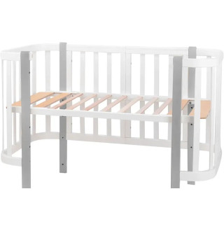 Ліжко Babyroom Місяць 120x60 (в комплекті набір 80x60) білий / сірий