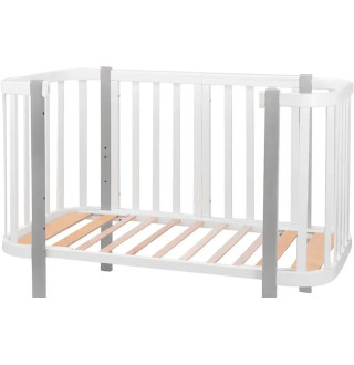 Ліжко Babyroom Місяць 120x60 (в комплекті набір 80x60) білий / сірий