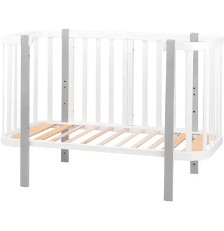 Ліжко Babyroom Місяць 120x60 (в комплекті набір 80x60) білий / сірий