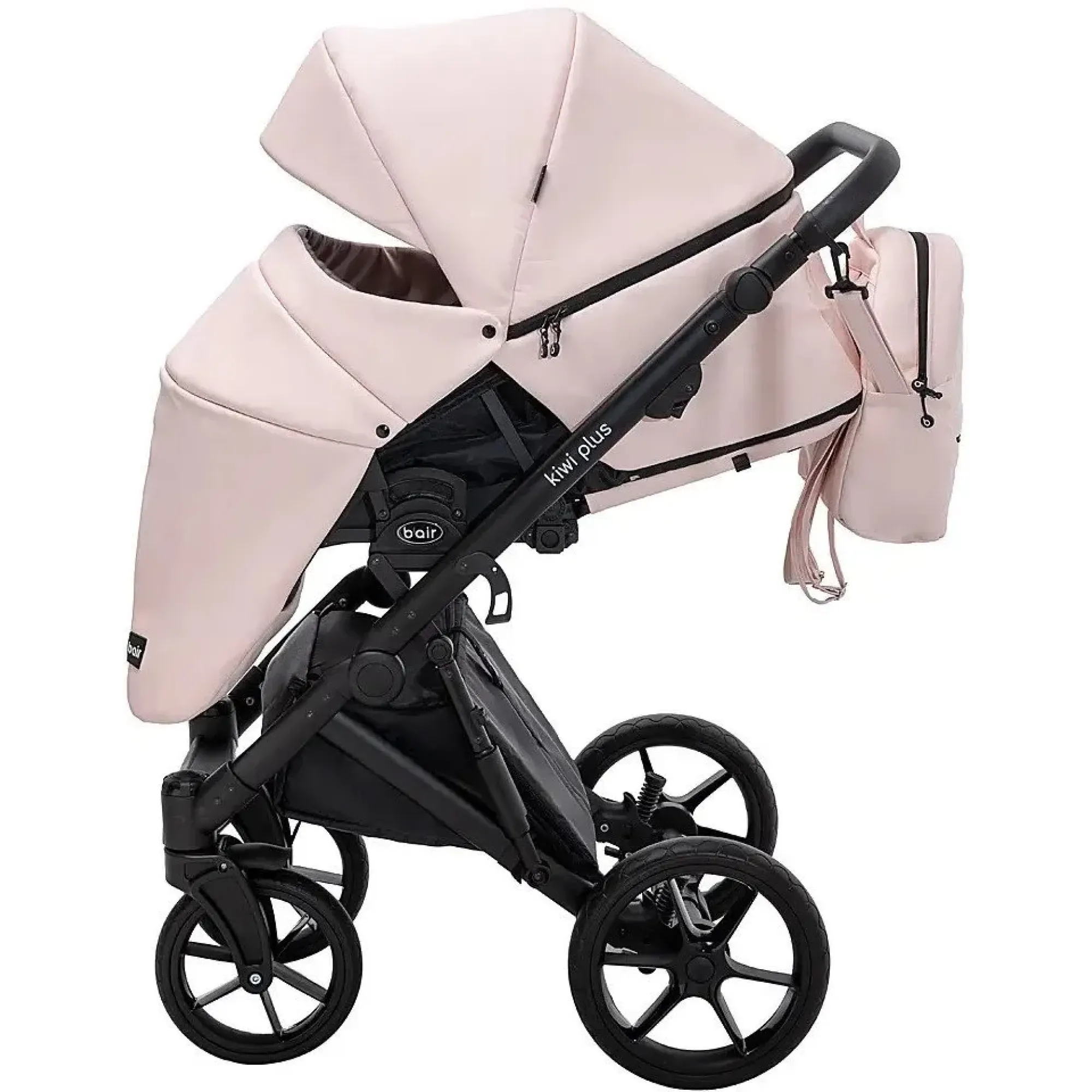 Коляска 2 в 1 Bair Kiwi Plus ECO BKP-28 рожевий пудра