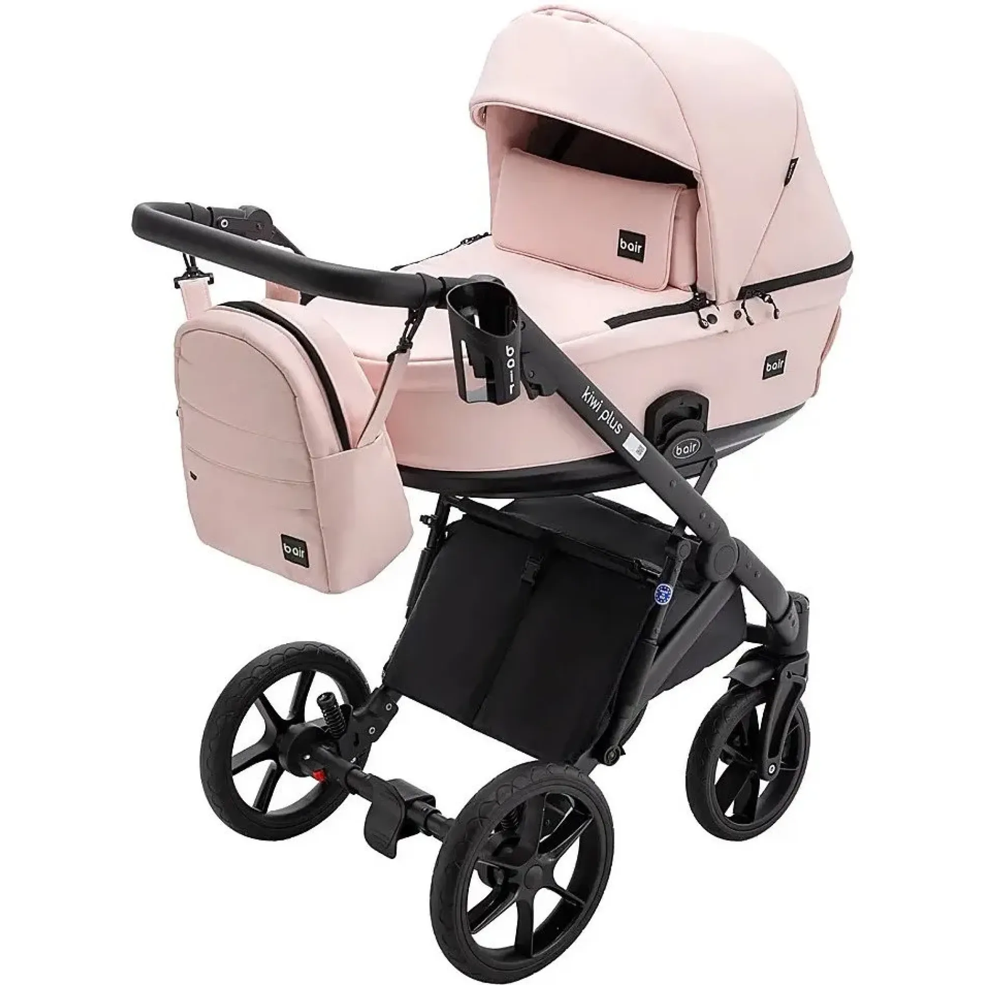 Коляска 2 в 1 Bair Kiwi Plus ECO BKP-28 рожевий пудра