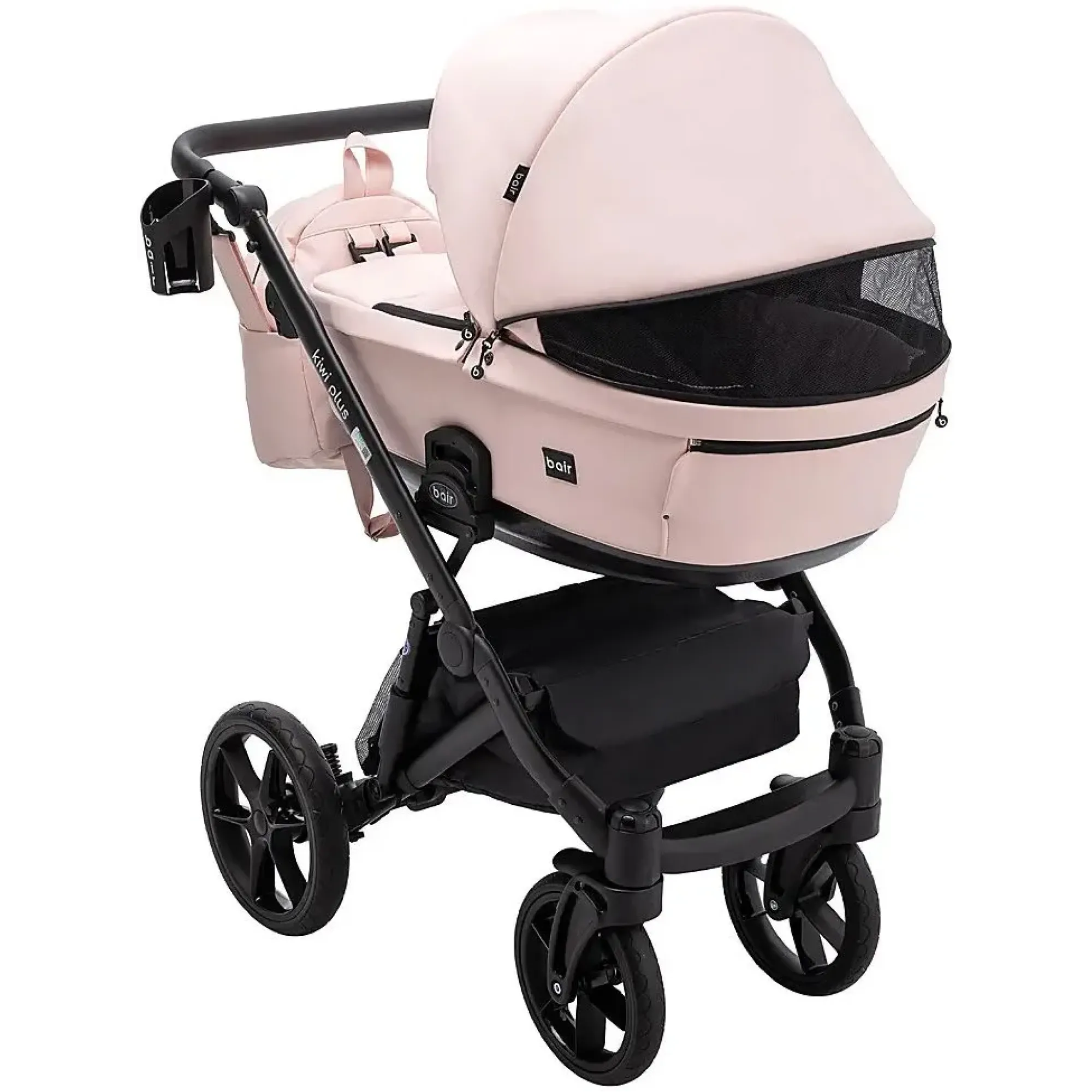 Коляска 2 в 1 Bair Kiwi Plus ECO BKP-28 рожевий пудра