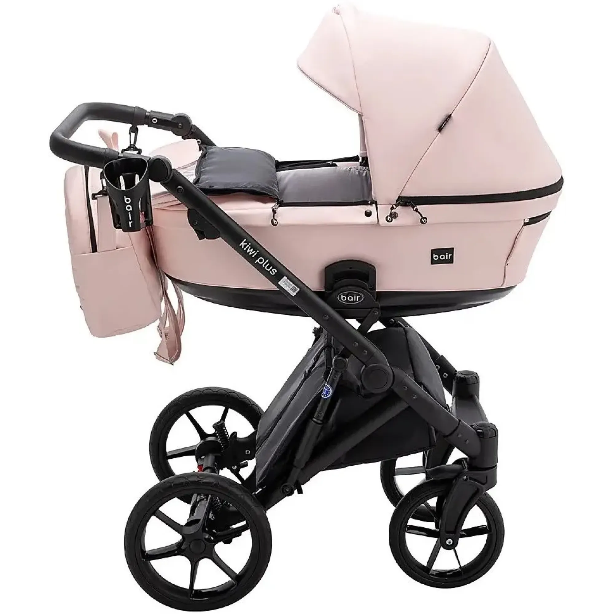 Коляска 2 в 1 Bair Kiwi Plus ECO BKP-28 рожевий пудра