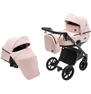 Коляска 2 в 1 Bair Kiwi Plus ECO BKP-28 рожевий пудра