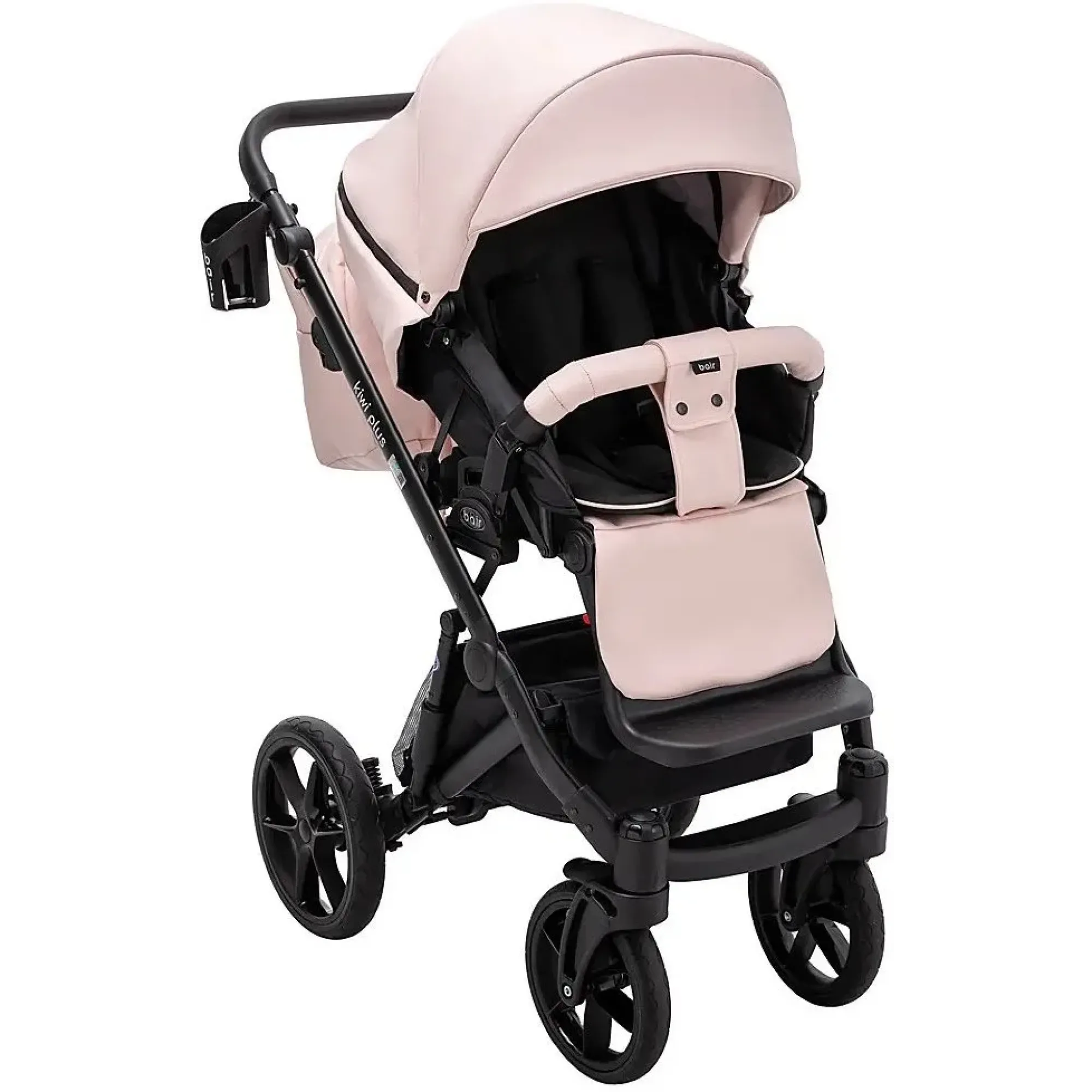 Коляска 2 в 1 Bair Kiwi Plus ECO BKP-28 рожевий пудра