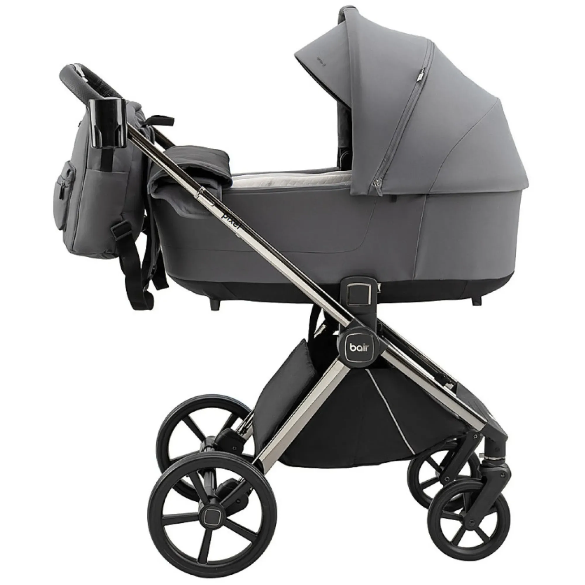 Коляска 2 в 1 Bair Pixel PL-02 графіт