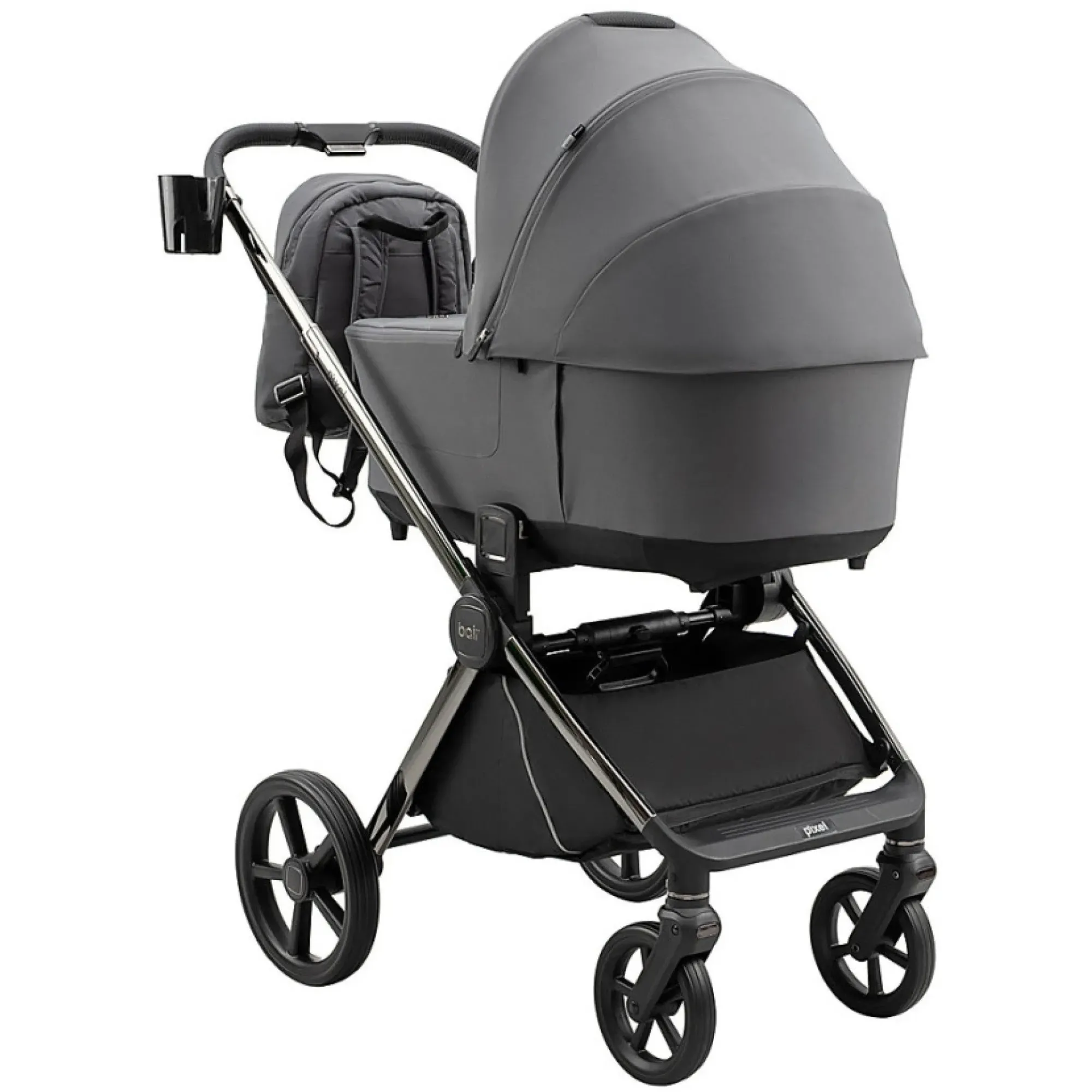 Коляска 2 в 1 Bair Pixel PL-02 графіт