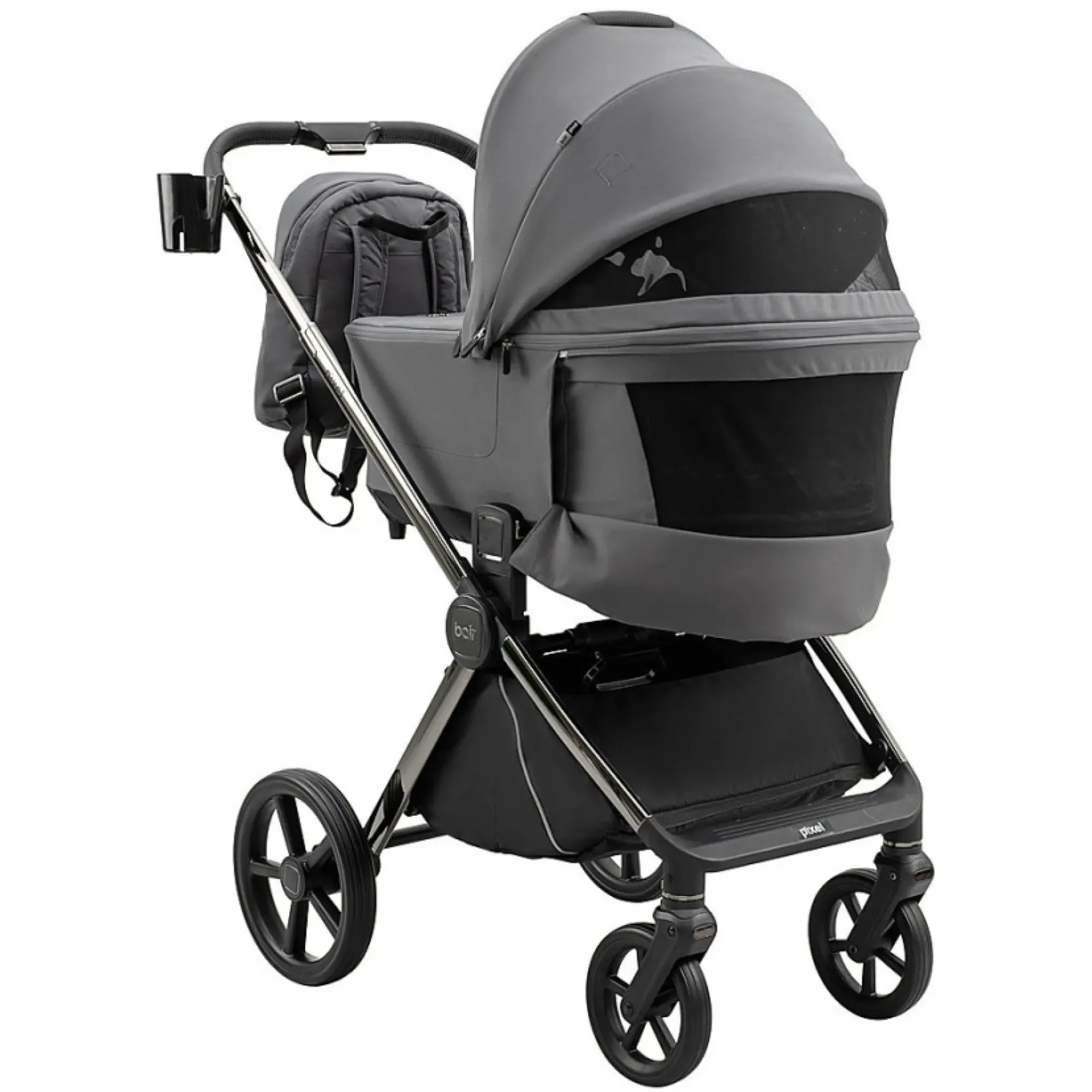 Коляска 2 в 1 Bair Pixel PL-02 графіт