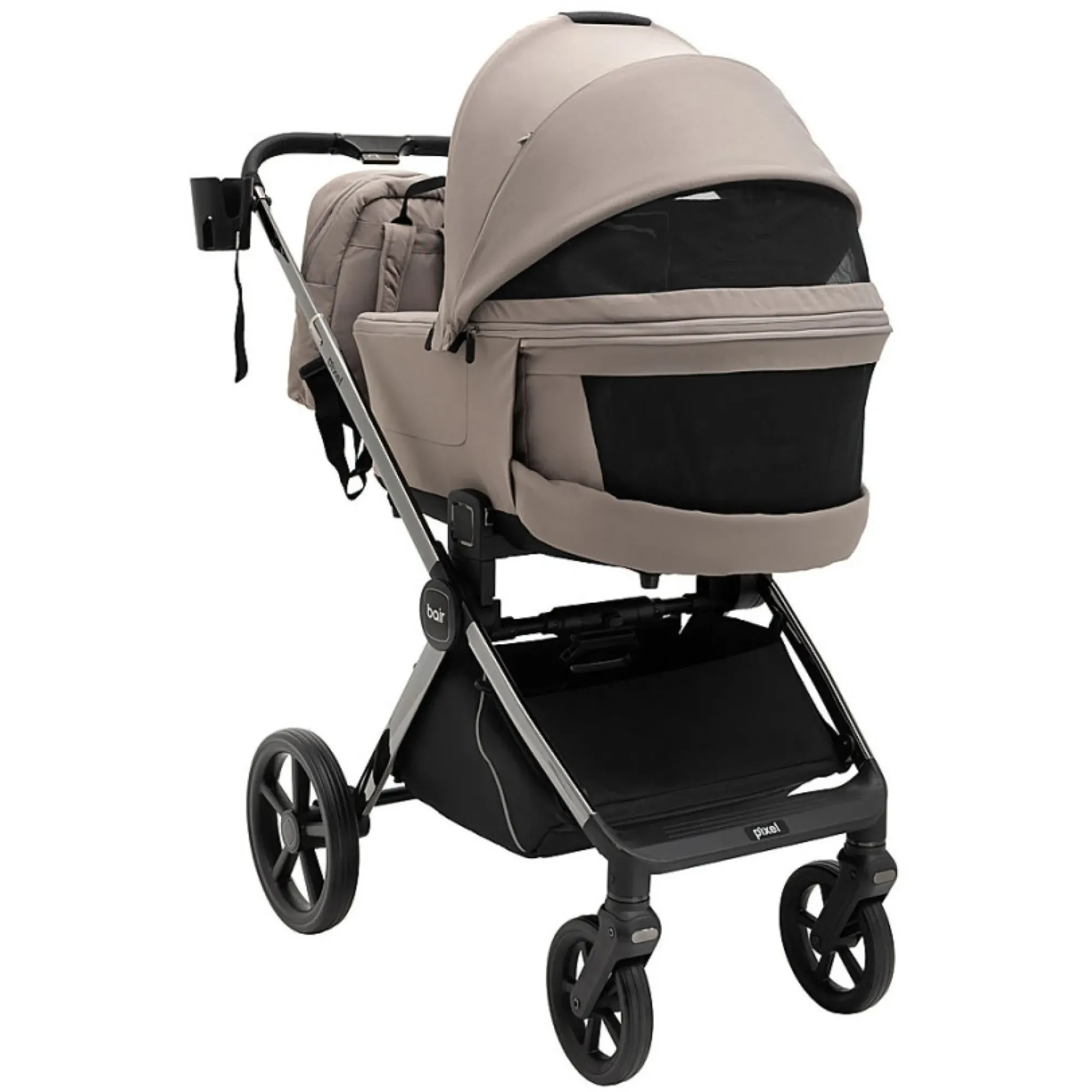 Коляска 2 в 1 Bair Pixel PL-03 капучино
