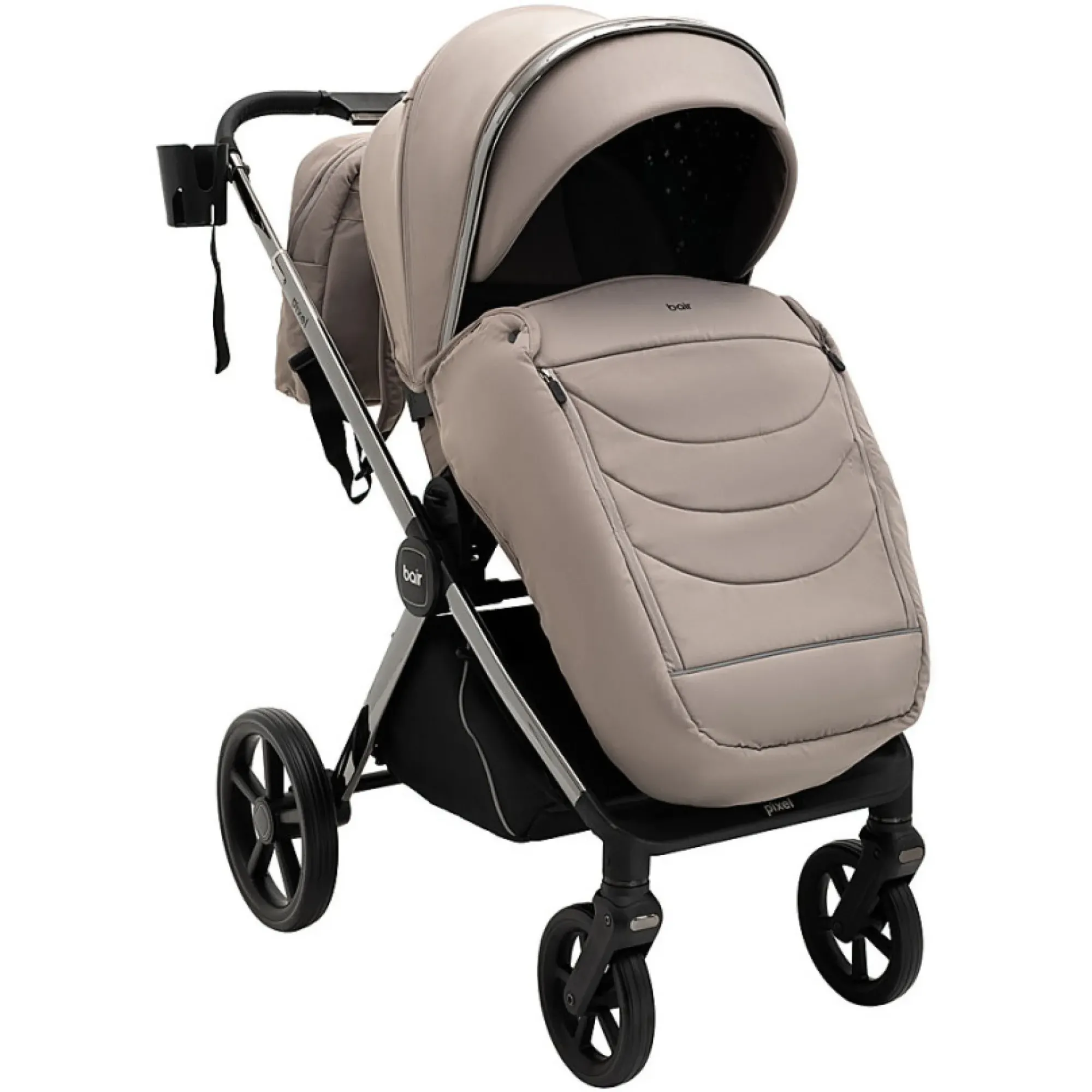 Коляска 2 в 1 Bair Pixel PL-03 капучино