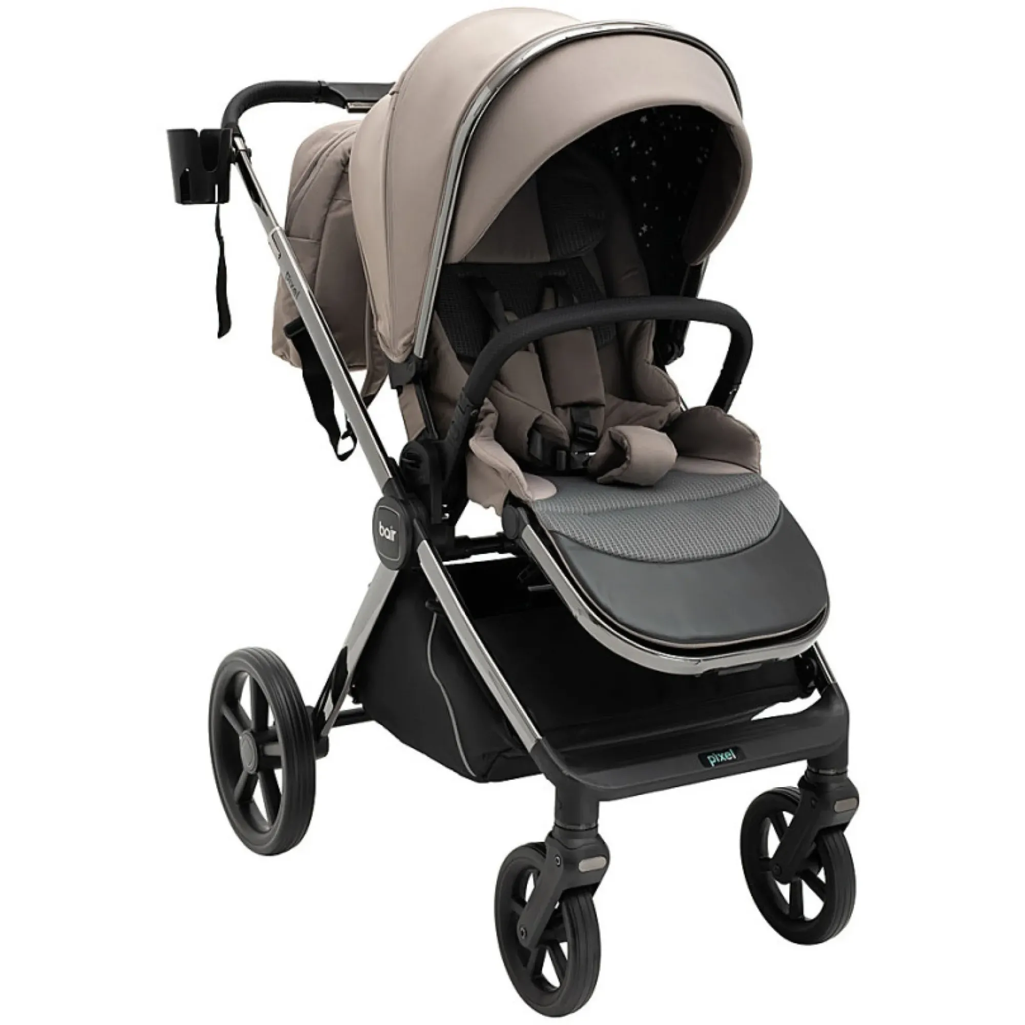Коляска 2 в 1 Bair Pixel PL-03 капучино