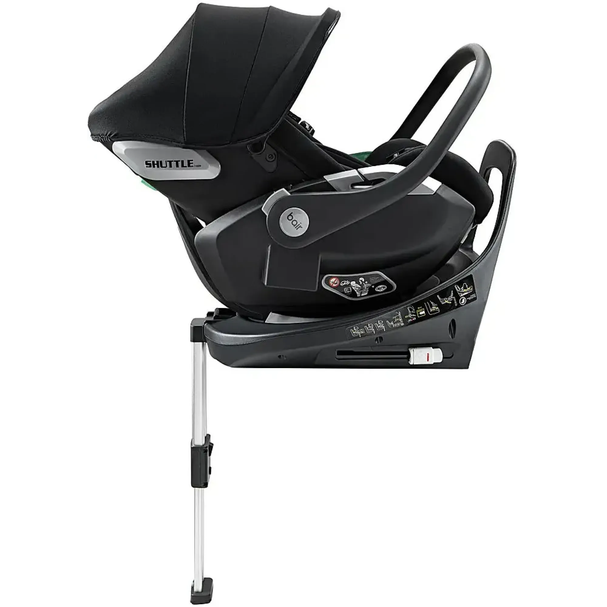 Автокрісло Bair Shuttle with Relax Base 360 i-size Iso-fix SRB-01 total black