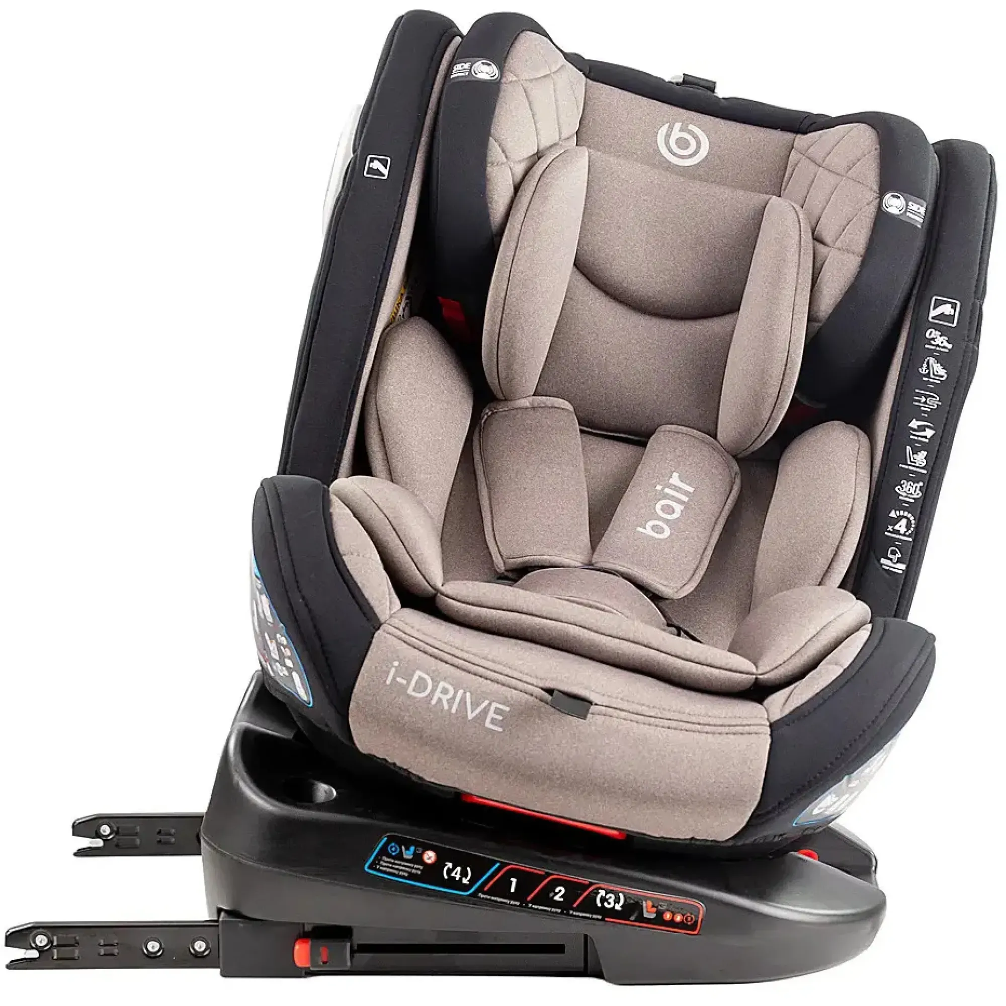 Автокрісло Bair i-Drive 360 Iso-fix BG-03 greige