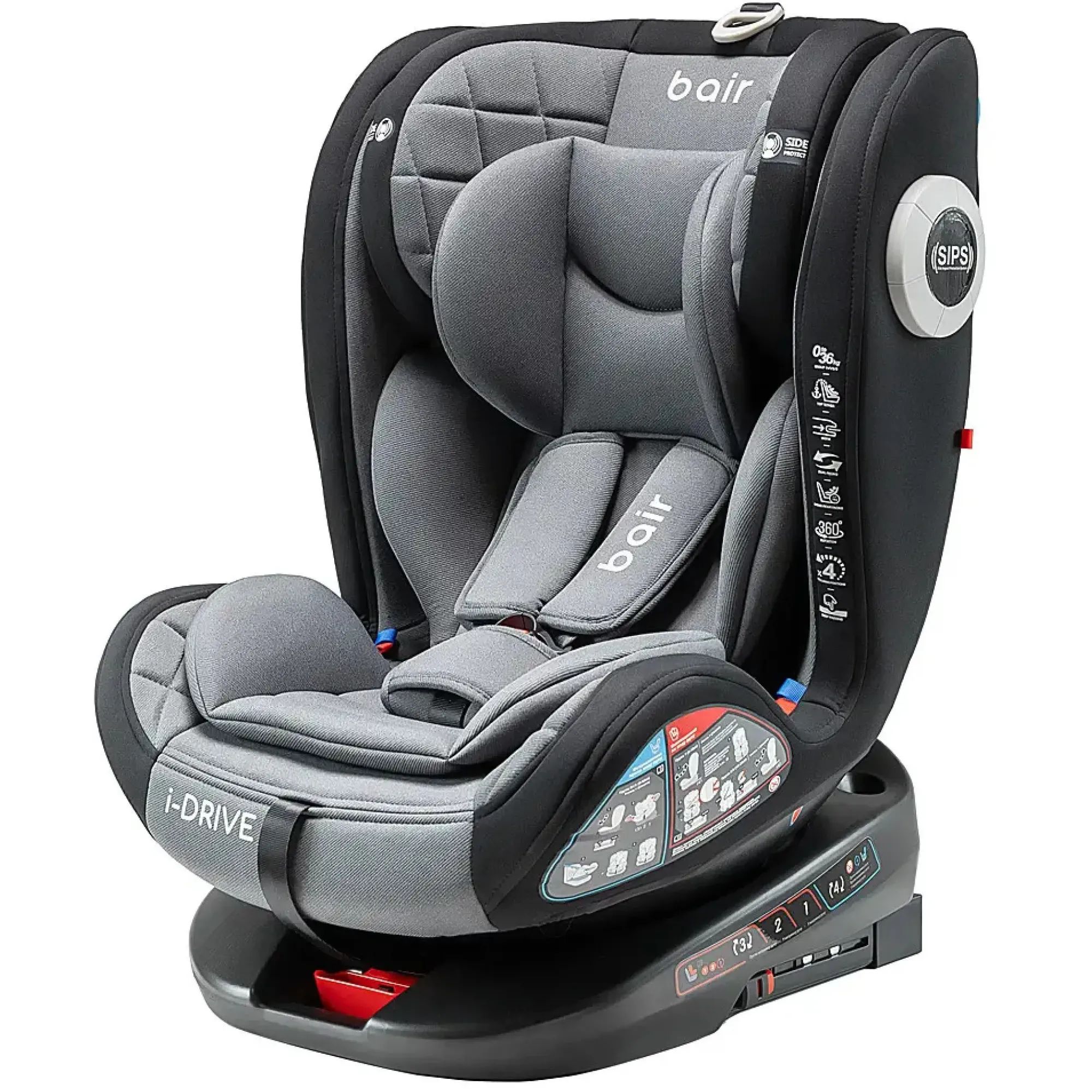Автокрісло Bair i-Drive 360 Iso-fix GM-02 graphite midnight