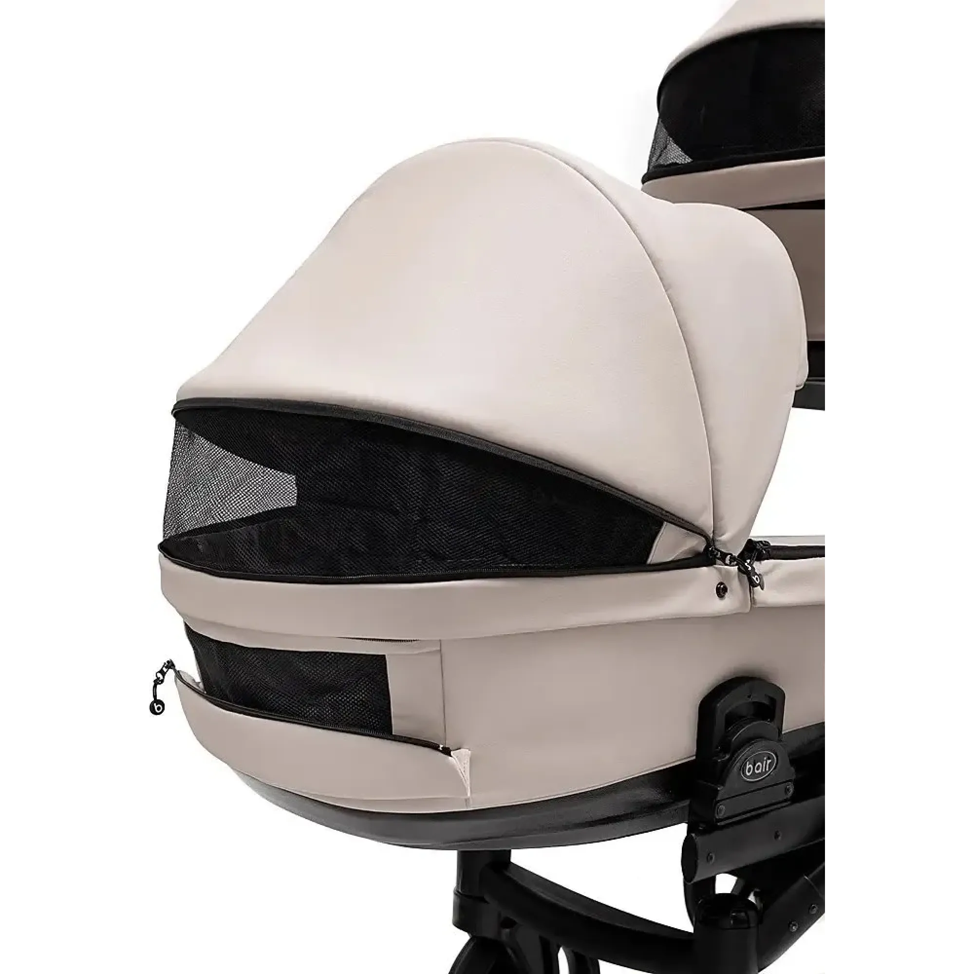 Коляска 2 в 1 для двійні Bair Kiwi DUO ECO BKD-33-1 капучино
