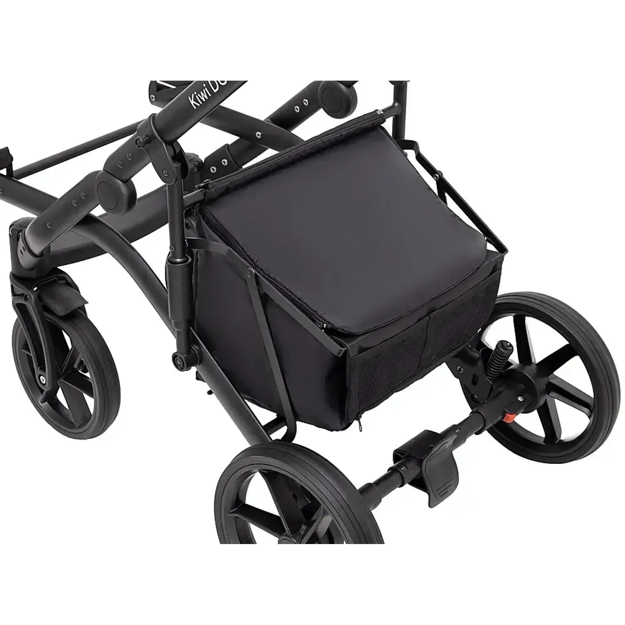 Коляска 2 в 1 для двійні Bair Kiwi DUO Soft BKD-219-1 графіт
