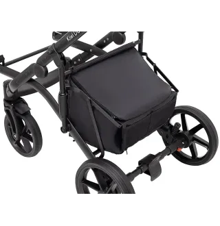 Коляска 2 в 1 для двійні Bair Kiwi DUO Soft BKD-219-1 графіт