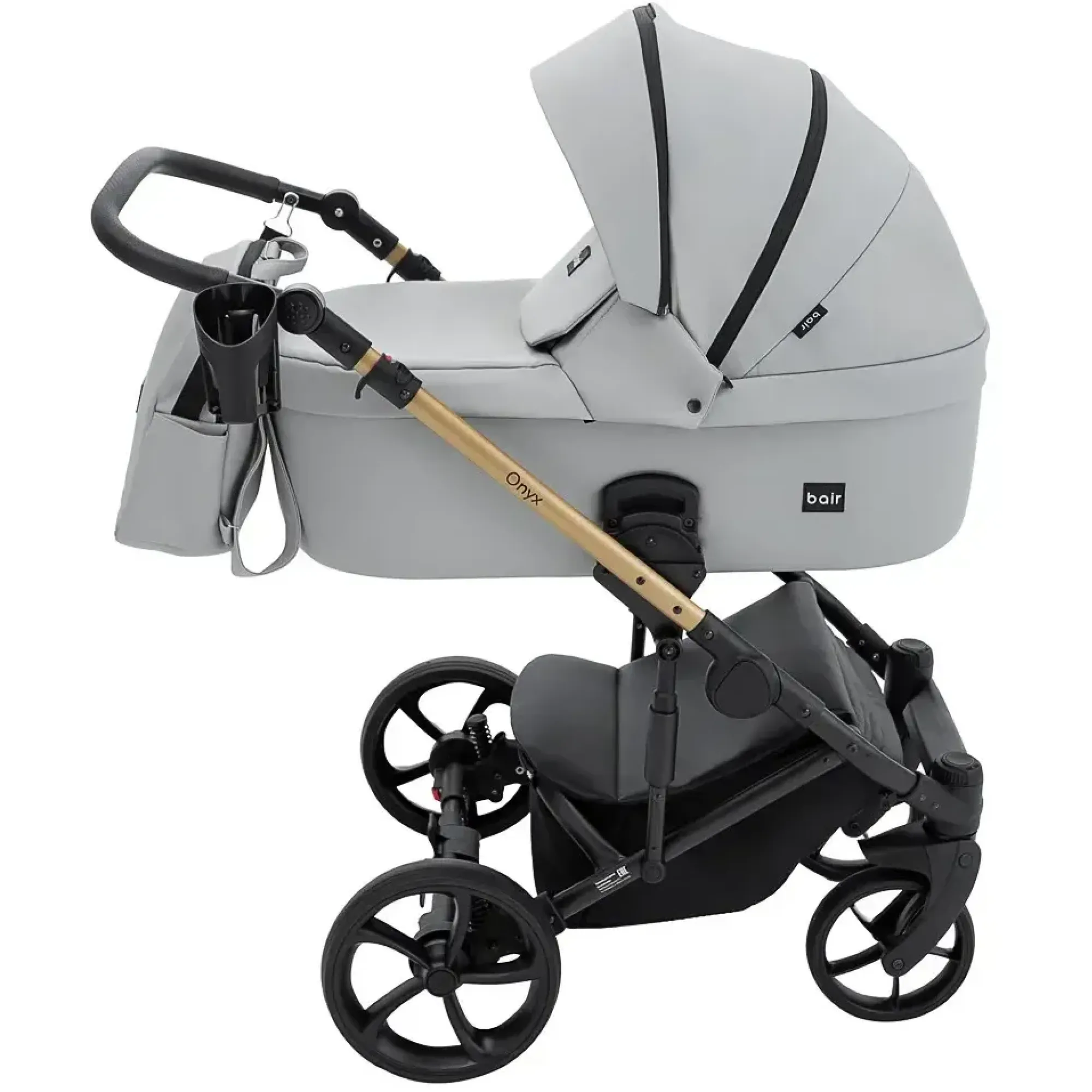 Коляска 2 в 1 Bair Onyx ECO OE-14 світло-сірий