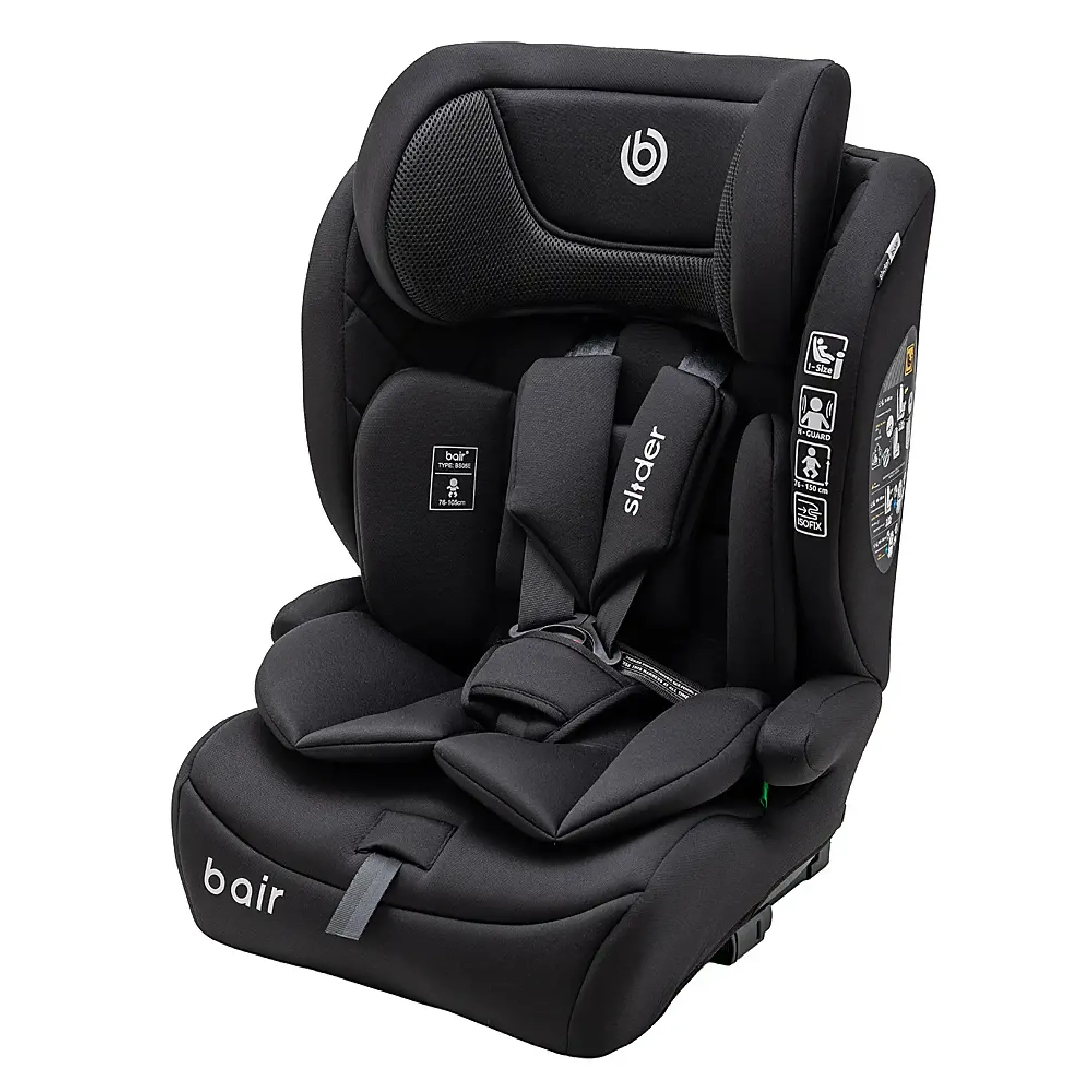 Автокрісло Bair Slider i-size Iso-fix BS-01 Total Black