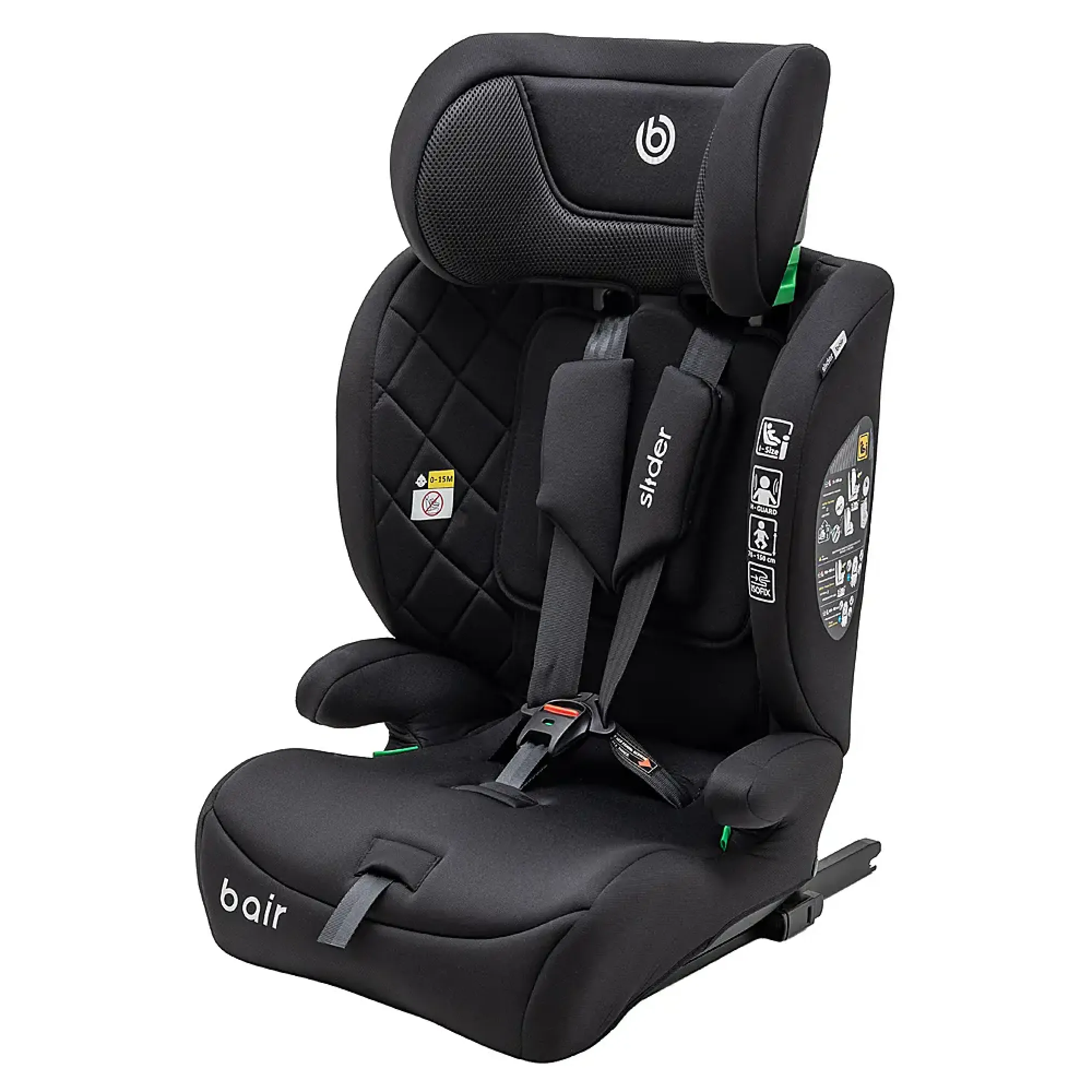 Автокрісло Bair Slider i-size Iso-fix BS-01 Total Black