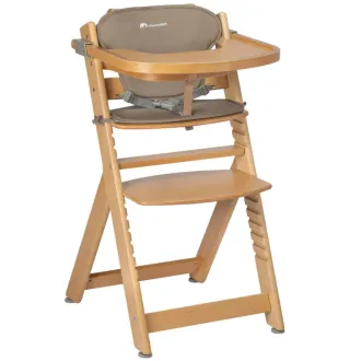 Стільчик для годування з вкладишем Bebe Confort Timba Natural Wood/Beige