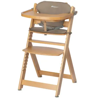 Стільчик для годування з вкладишем Bebe Confort Timba Natural Wood/Beige